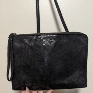 Jessica Simpson Black Convertible Cross Body Clutch Zip Purse